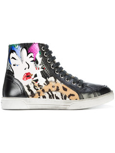 Hi-top embossed sneakers Saint Laurent