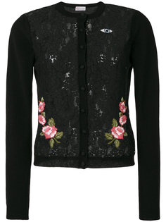 кружевной кардиган с вышивкой Red Valentino
