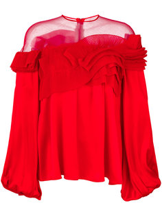 расклешенная блузка со складками  Givenchy