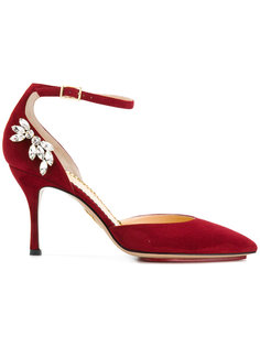 CHARLOTTE OLYMPIA ADELEF175511SUE0 601 BURGUNDY  Suede/Leather/Leather Charlotte Olympia