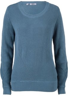 Пуловер с длинным рукавом (синий джинсовый) Bonprix