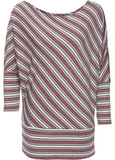 Футболка-кимоно (красный в полоску) Bonprix