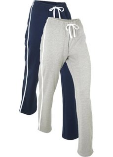 Трикотажные брюки (2 шт.) (темно-синий/светло-серый меланж) Bonprix