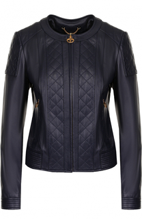 Кожаная куртка с круглым вырезом Tory Burch