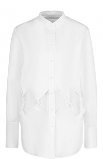 Хлопковая блуза с воротником-стойкой Victoria by Victoria Beckham
