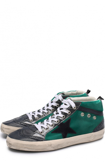 Высокие комбинированные кеды Mid Star на шнуровке Golden Goose Deluxe Brand