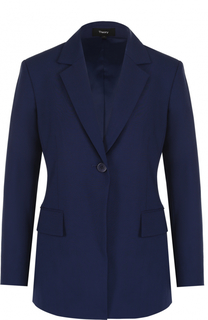 Шерстяной жакет на одной пуговице Theory