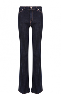 Расклешенные джинсы с контрастной прострочкой и стрелками Escada Sport