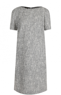 Шерстяное платье-миди с коротким рукавом Escada