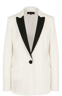 Приталенный жакет с контрастными лацканами Escada