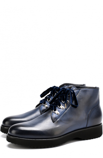 Кожаные ботинки на шнуровке Doucals