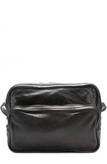 Кожаный мессенджер с двумя отделениями на молнии Numero 10