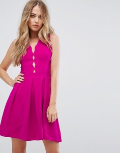 Приталенное платье со свободной юбкой Adelyn Rae Serena - Розовый