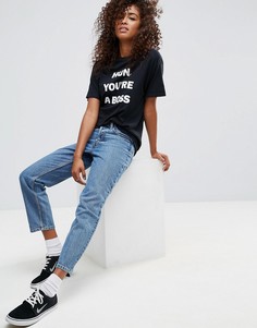 Синие выбеленные джинсы прямого кроя ASOS RECYCLED FLORENCE - Синий