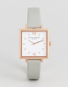 Серые часы с большим квадратным циферблатом Olivia Burton - Серый