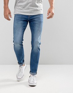 Синие джинсы скинни с эффектом кислотной стирки Lee Malone - Синий