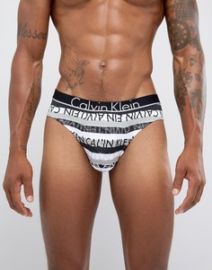 Черные трусы из микрофибры Calvin Klein - Серый