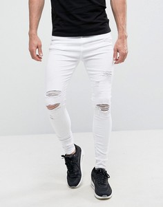 Белые джинсы скинни с потертостями Good For Nothing - Белый