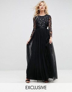 Декорированное платье с длинными рукавами Needle & Thread - Черный