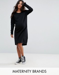 Платье-свитшот на шнуровке Supermom - Черный