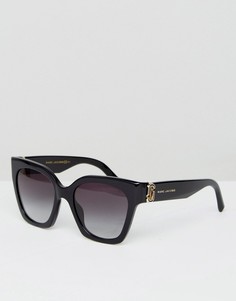 Черные солнцезащитные очки кошачий глаз с логотипом Marc Jacobs - Черный