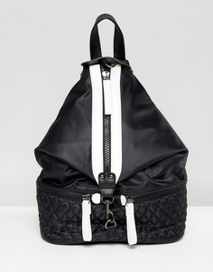Мешковатый черно-белый рюкзак с молнией Yoki - Черный