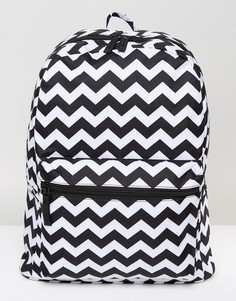 Рюкзак с зигзагообразным принтом 7X - Черный