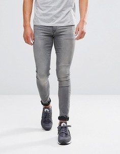 Серые выбеленные джинсы скинни ASOS - Серый