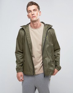 Ветровка цвета хаки с капюшоном Lyle & Scott - Зеленый