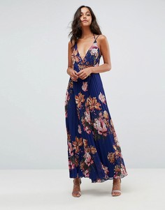 Платье макси на бретельках с цветочным принтом ASOS - Мульти
