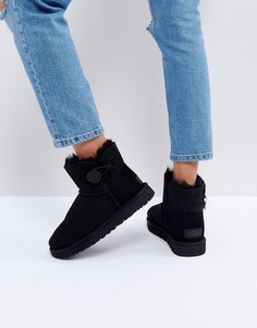 Черные ботинки UGG Mini Bailey Button II - Черный