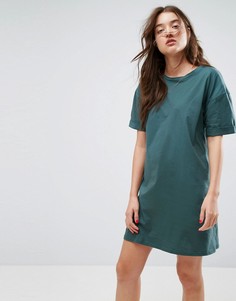Платье-футболка с отворотами на рукавах ASOS Ultimate - Зеленый