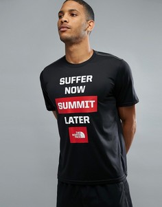 Черное ожерелье с белым принтом The North Face Mountain Athletics Reaxion Amp - Черный