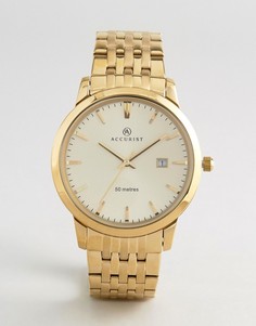 Золотистые часы-браслет Accurist 7019 - Золотой