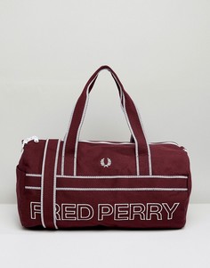 Бордовая парусиновая сумка дафл Fred Perry Sports - Красный