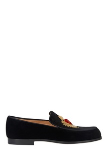 Бархатные слиперы Perou Corazon Flat Christian Louboutin