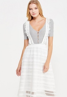 Сарафан LOST INK STRIPE LACE PINAFORE SKIRT
