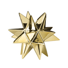 Подсвечник звезда 3d (bloomingville) золотой 13x12.5x11 см.
