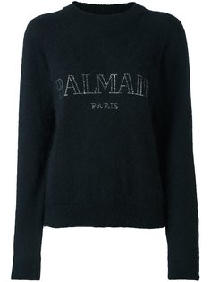 свитер с вышитым логотипом Balmain
