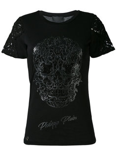футболка с вышивкой черепа Philipp Plein