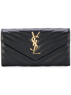 зернистый кошелек с монограммой Saint Laurent