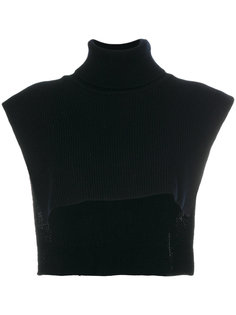 ribbed roll neck crop top Federica Tosi