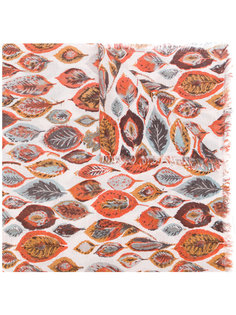 Leaf print scarf Hemisphere