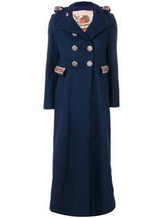 embellished double breasted military coat History Repeats