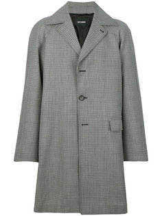 plaid button up coat Raf Simons
