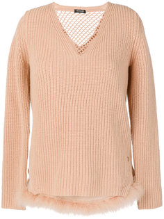jumper with faux fur trim Twin-Set