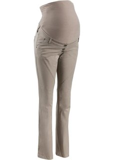Для будущих мам: брюки на линии пуговиц (серо-коричневый) Bonprix