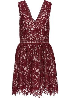 Платье с кружевной отделкой (красно-коричневый/розовый) Bonprix