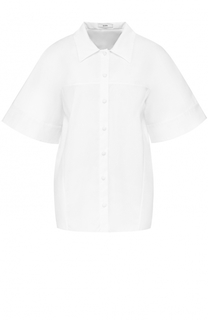 Хлопковая блуза с коротким рукавом Erdem