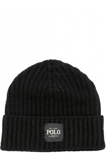 Шерстяная шапка фактурной вязки Polo Ralph Lauren